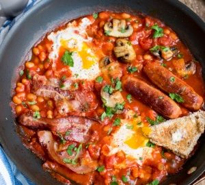 english breakfast from one pan