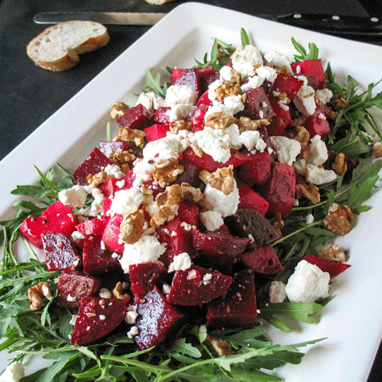 grilled beetroot salad with goats cheese recipe