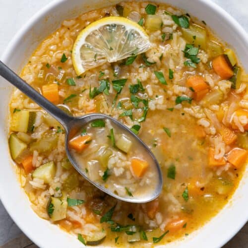 lemon rice soup recipe without using any broth