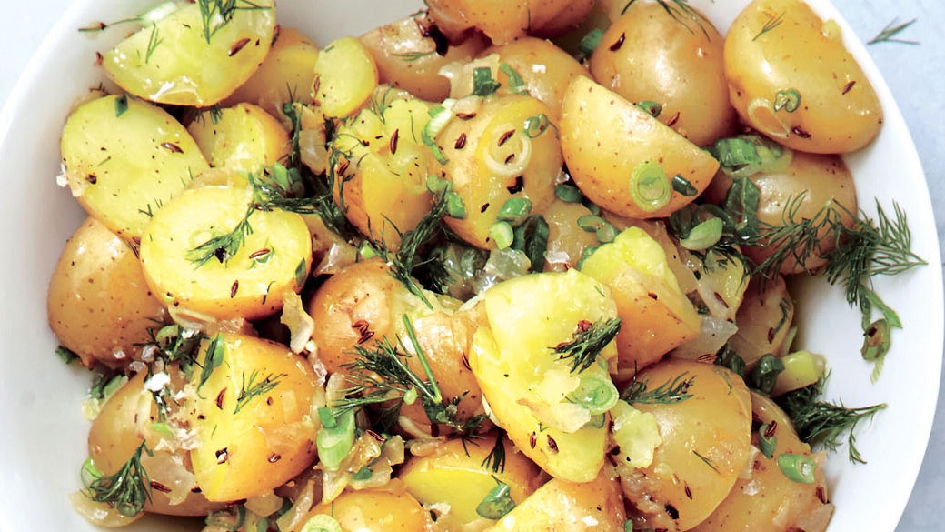 salted vinegar with fresh potatoes and dill recipe