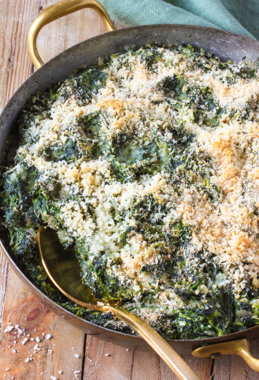 baked spinach and creamed spinach