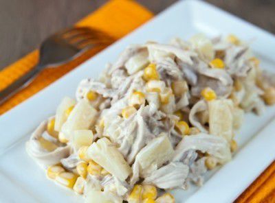 chicken salad with pineapple and corn