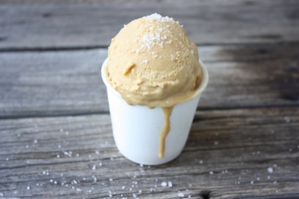 salted butter caramel ice cream with