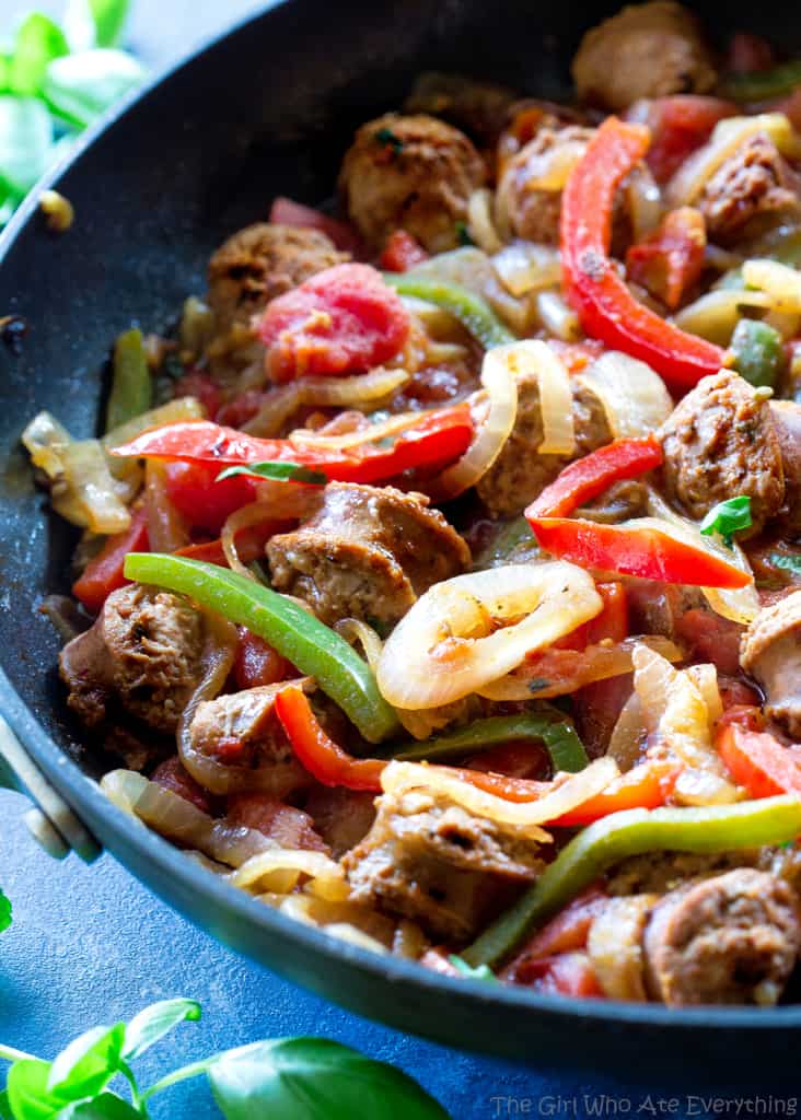 turkey sausage with peppers and onions