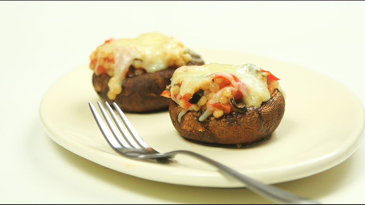 mushrooms stuffed with couscous