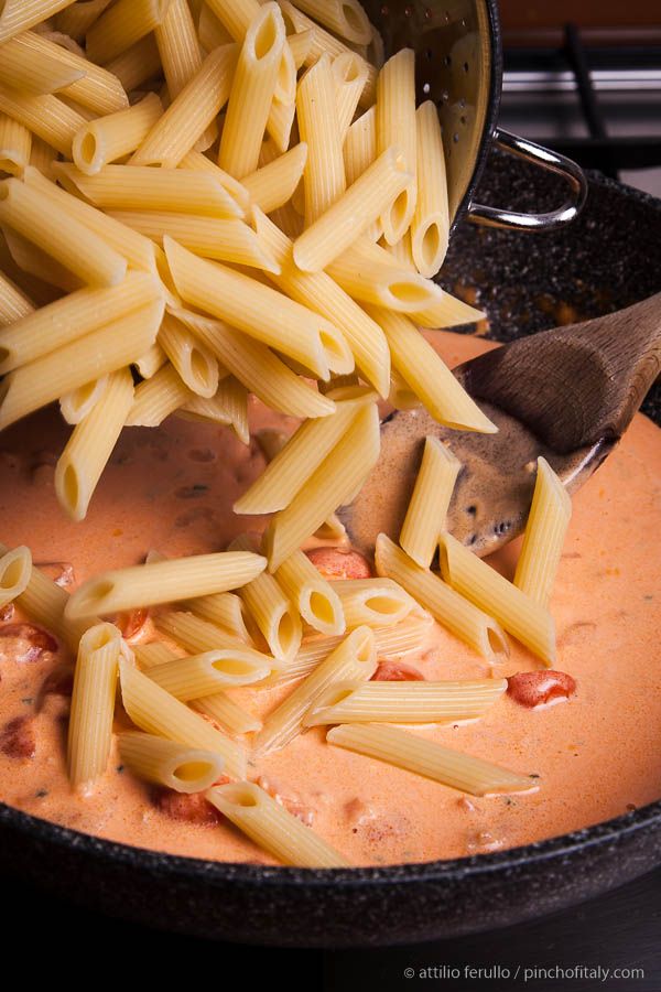 penne with salmon