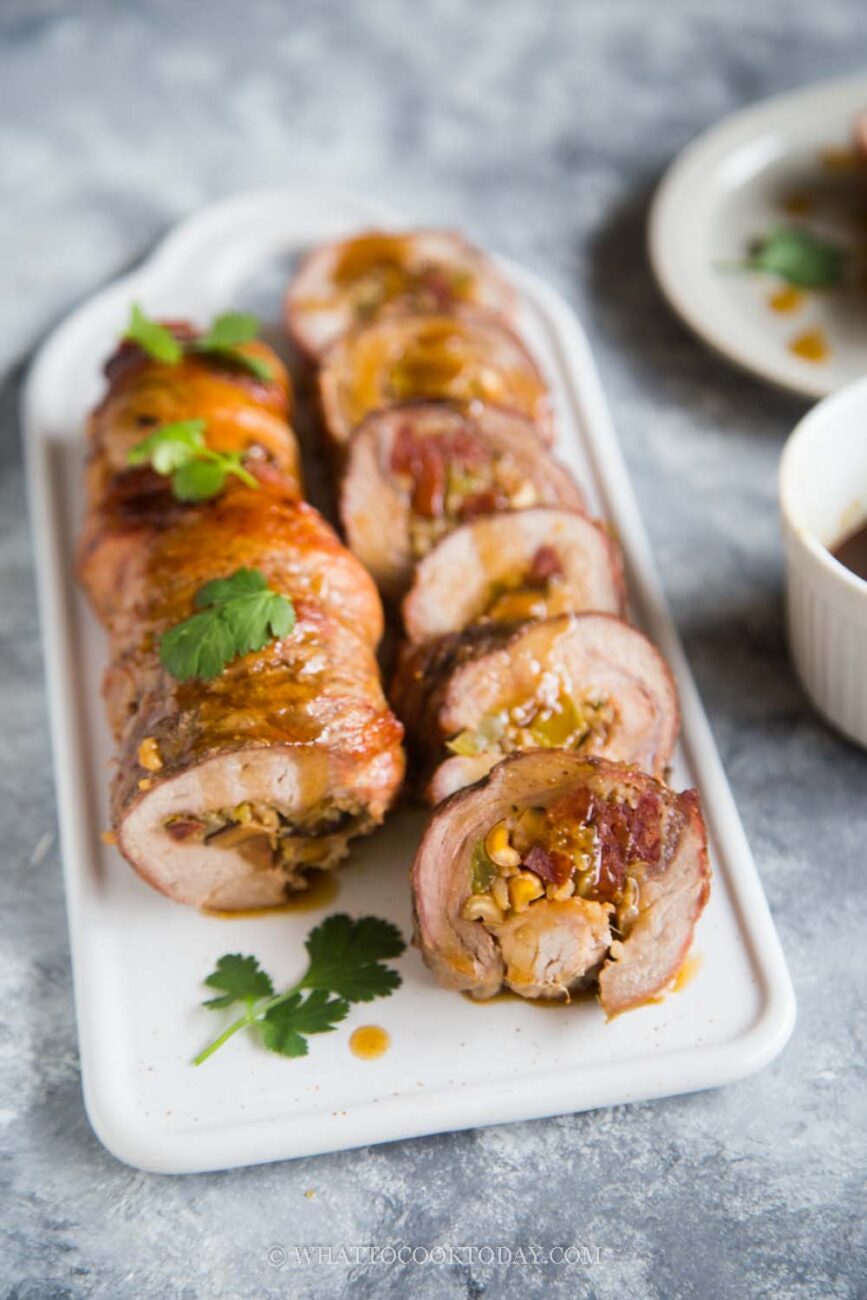 pork roulade stuffed with meat stuffing
