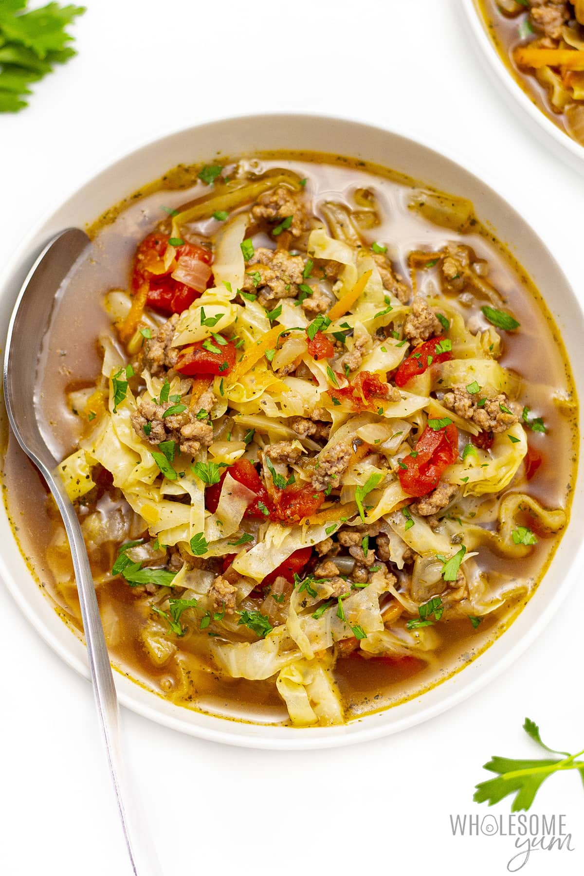 quick cabbage soup with cumin simply delicious