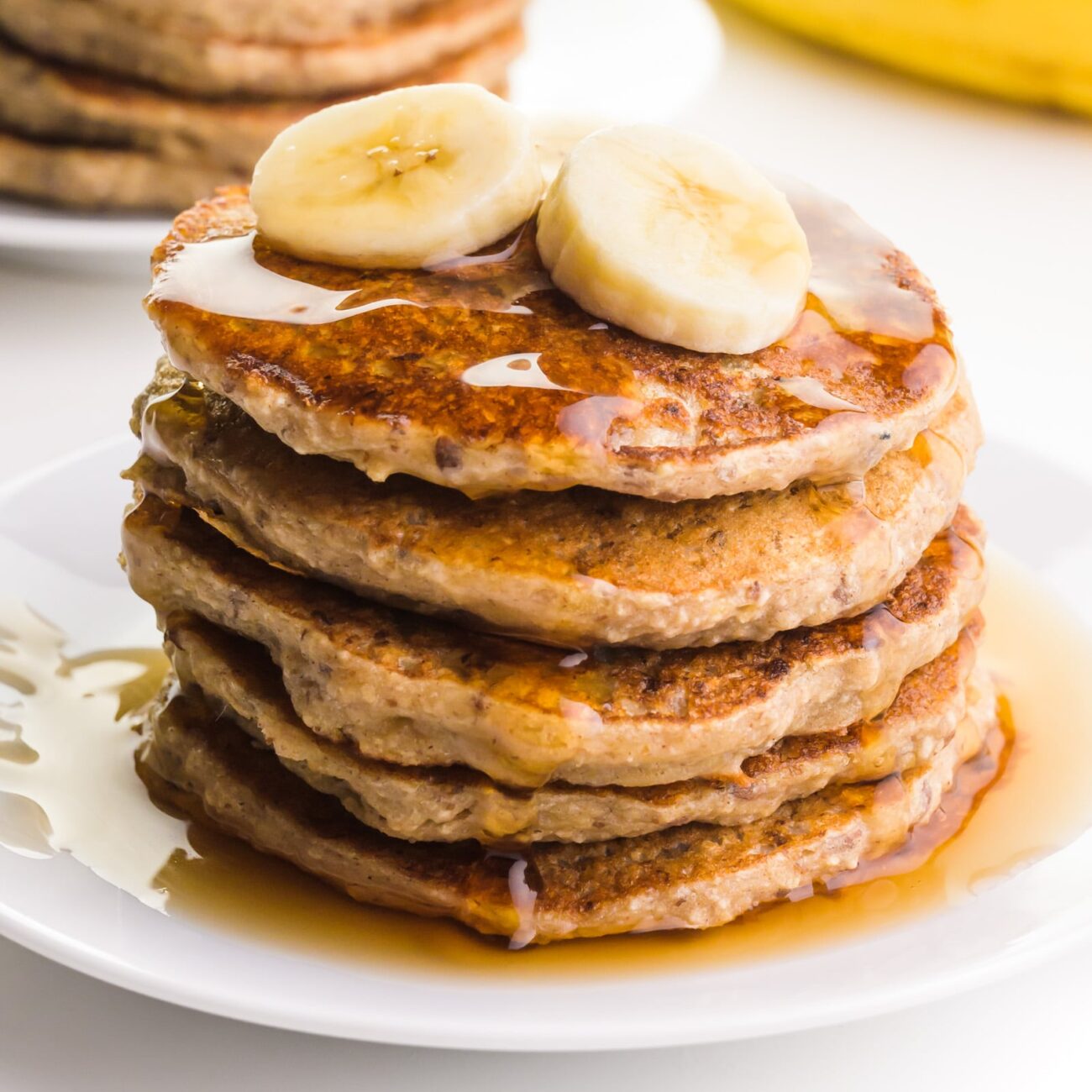 sugar free banana oatmeal pancakes light breakfast recipe