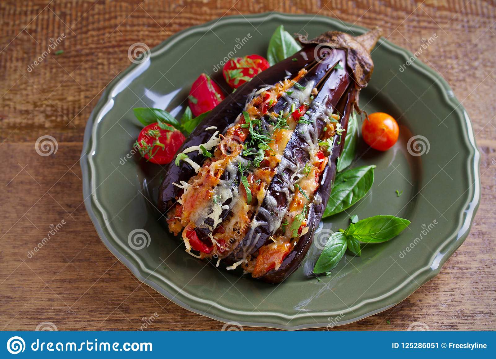 eggplant stuffed with meat