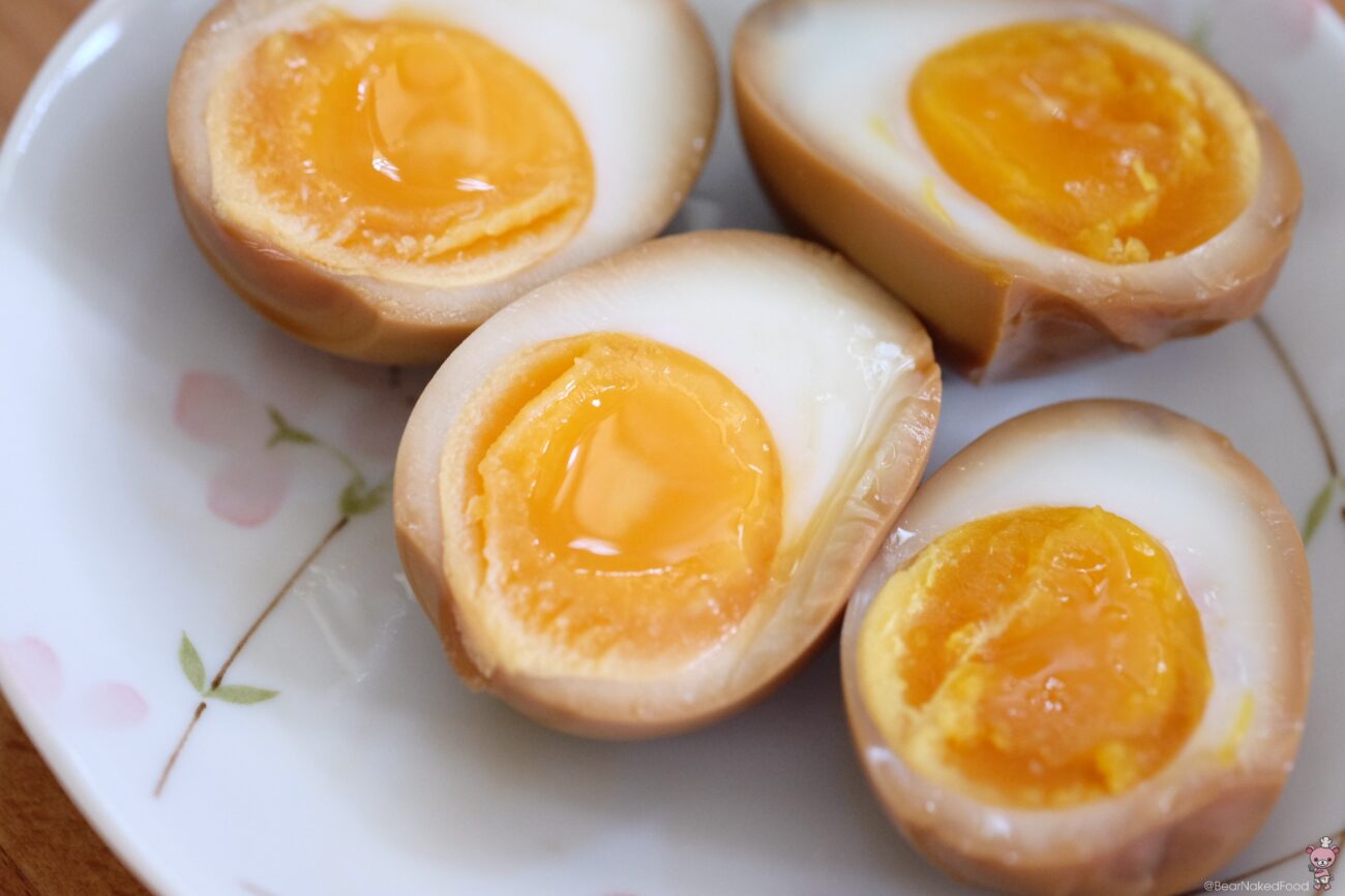 japanese shoyu tamago eggs marinated in soy sauce