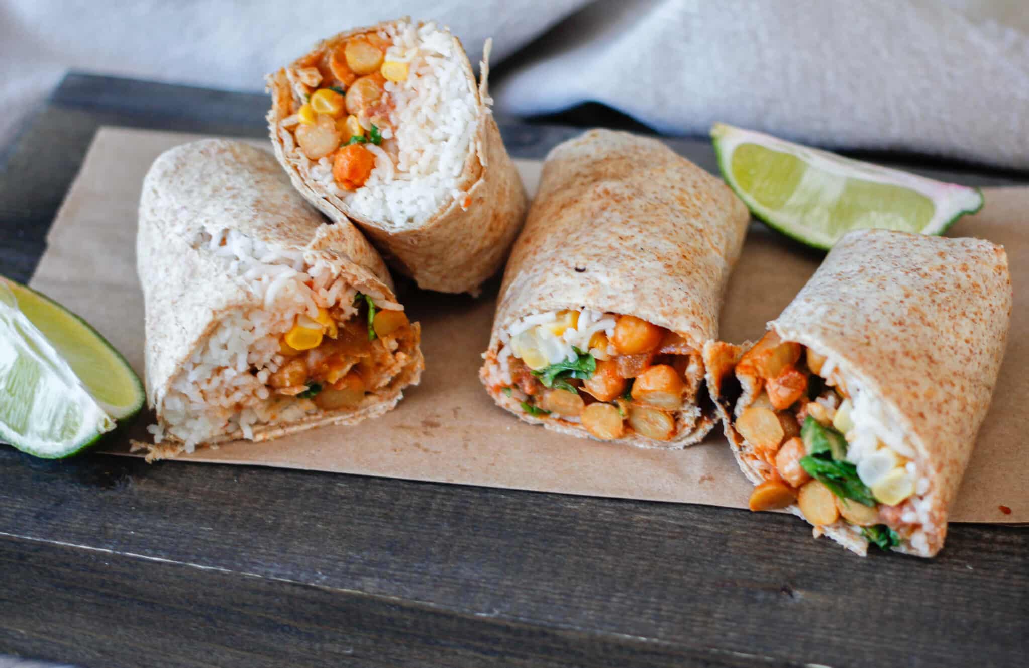 burrito with chickpeas and vegetable recipes