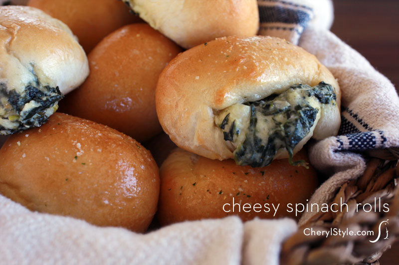 cheese roll with spinach