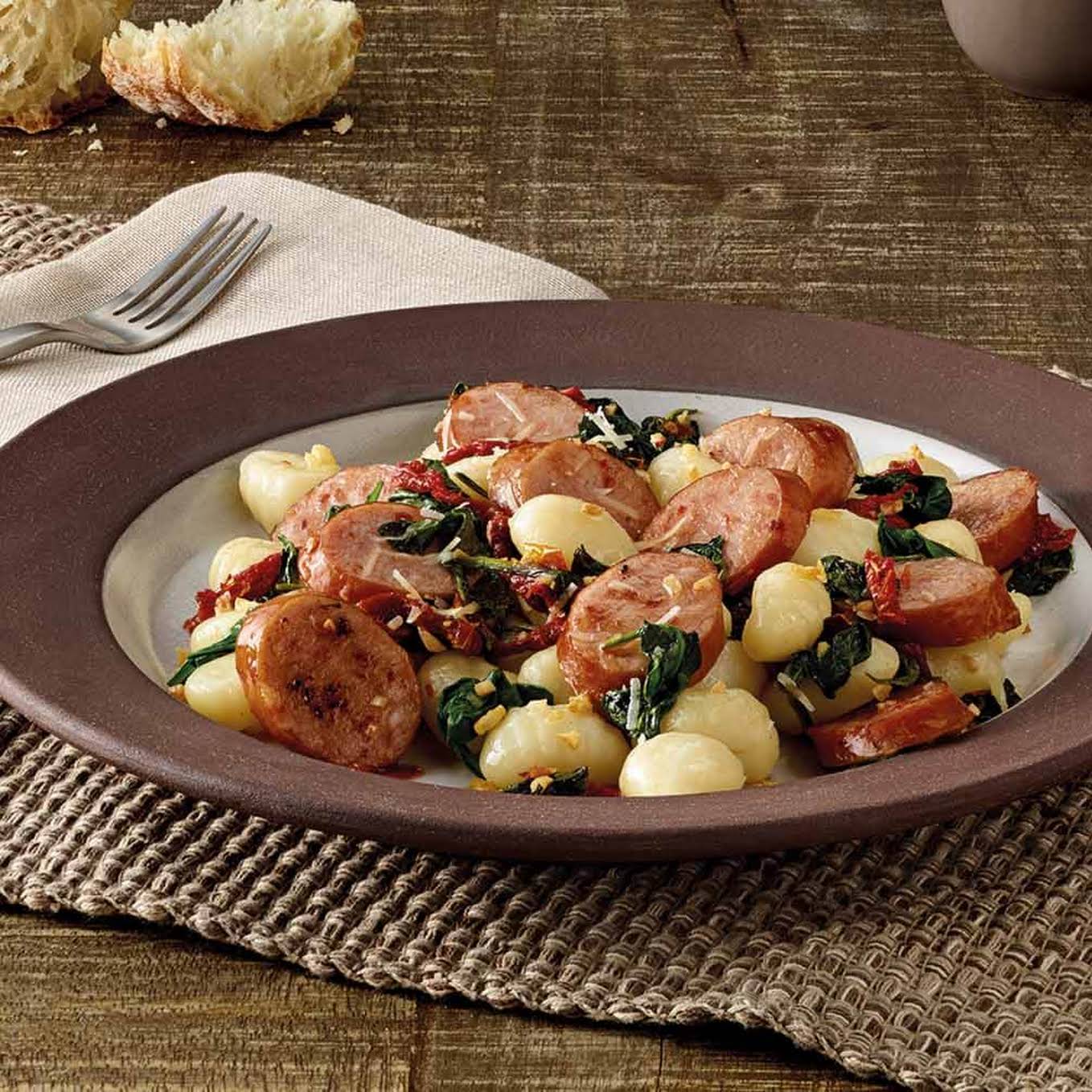 gnocchi with spinach and smoked salmon