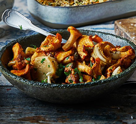 roasted wild mushrooms with garlic and parsley